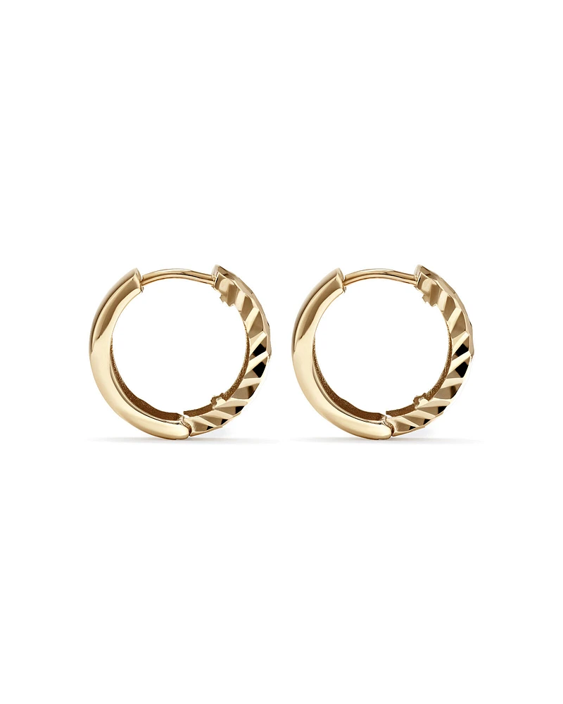 11mm Huggie Earrings in 10kt Rose Gold