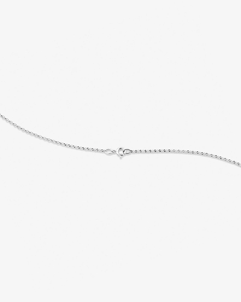 A' Initial necklace with 0.10 Carat TW of Diamonds in 10kt White Gold