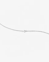 A' Initial necklace with 0.10 Carat TW of Diamonds in 10kt White Gold