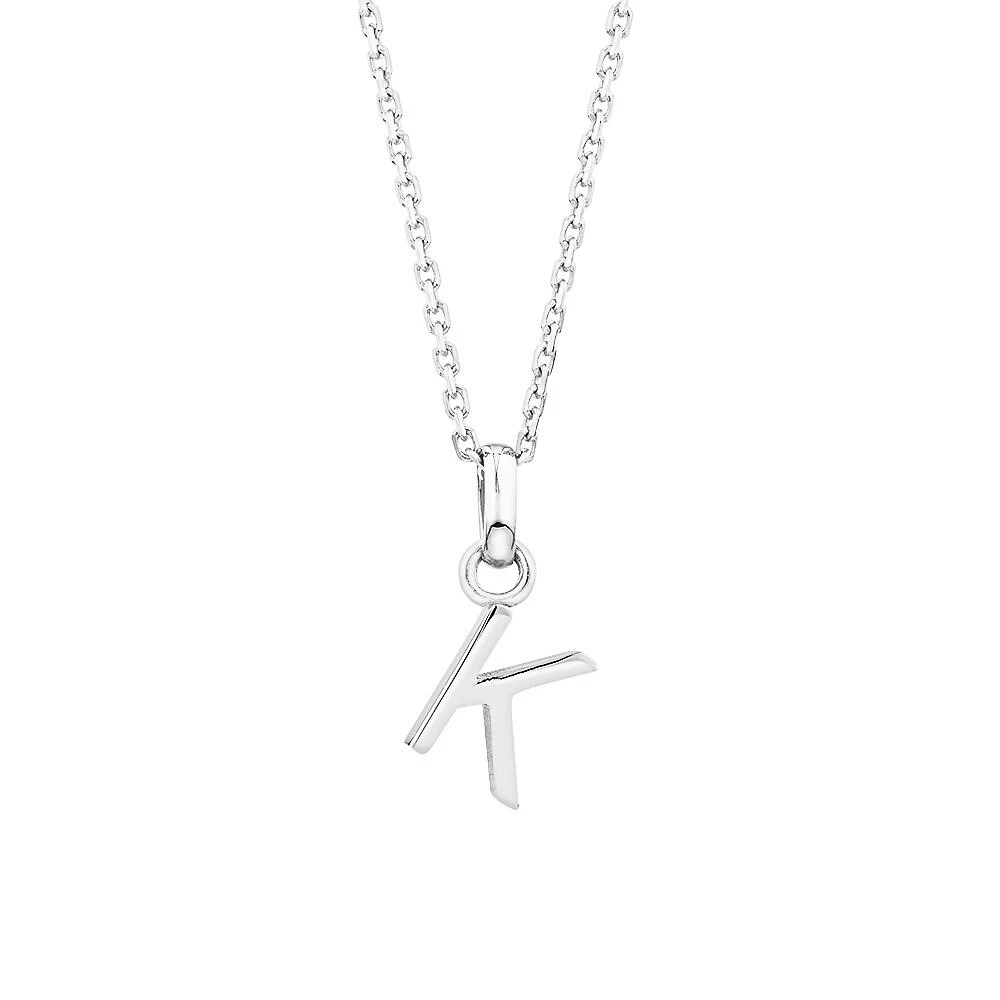 "U" Initial Pendant in Sterling Silver