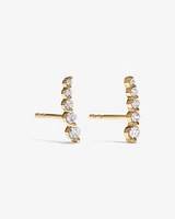 Ear Climbers with 0.25 Carat TW of Diamonds in 10kt Yellow Gold