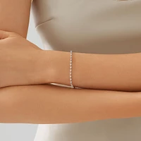 Bracelet de tennis en diamants de 1,52 carats TW en or blanc 10 ct