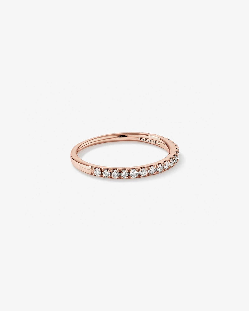 Wedding Band with 0.34 Carat TW of Diamonds in 14kt Rose Gold