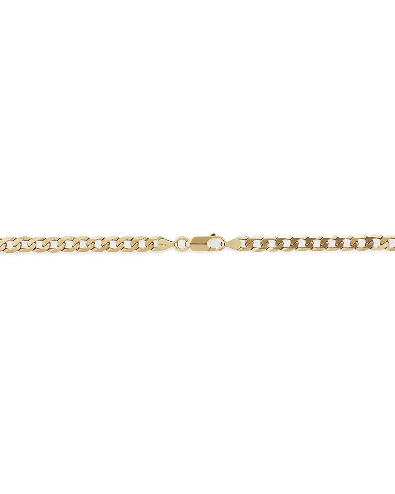 60cm (24") 5.5mm-6mm Width Curb Chain in 10kt Yellow Gold