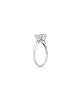 Ring with Aquamarine & 0.40 Carat TW of Diamonds in 10kt White Gold