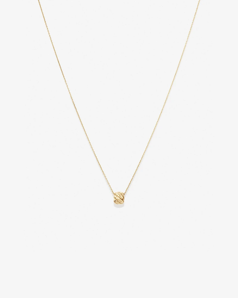 Diamond-Cut Rondell Pendant in 10kt Yellow Gold