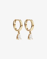 0.50 Carat TW Pear Cut Laboratory-Grown Diamond Drop Sleeper Earrings in 10kt Yellow Gold