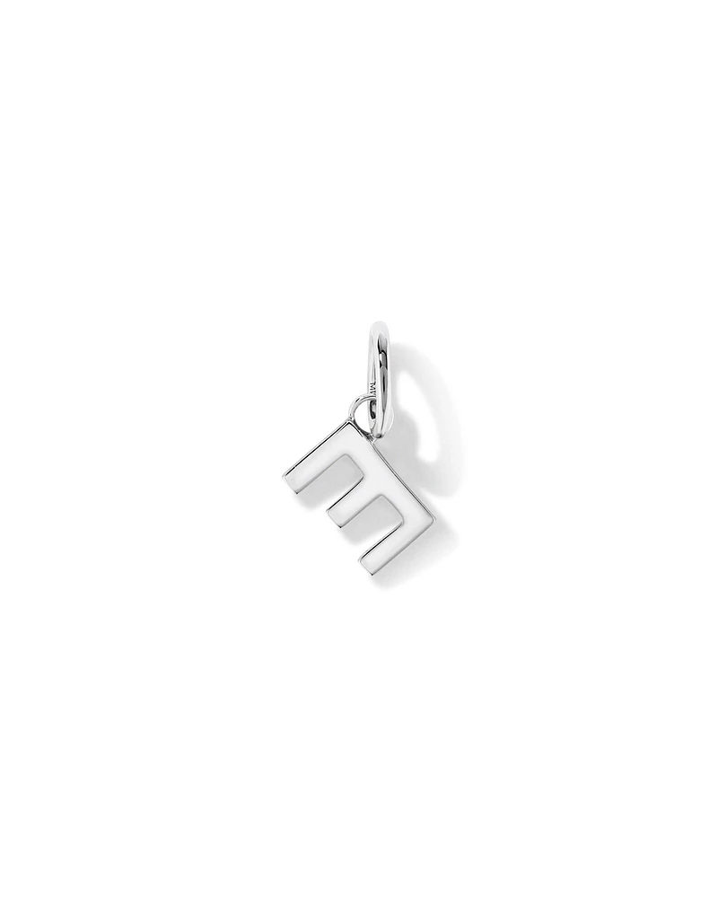 Letter U Initial Pendant in Sterling Silver