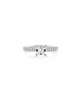 Bague de fiançailles en or blanc 14 K avec diamants totalisant 1,25 ct