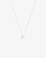 A' Initial necklace with 0.10 Carat TW of Diamonds in 10kt White Gold