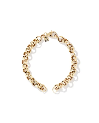 18cm (7") Large Belcher Open Pendant Bracelet in 10kt Yellow Gold