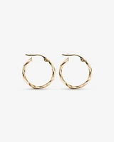 15mm Square Twist Hoop Earrings in 10kt Rose Gold