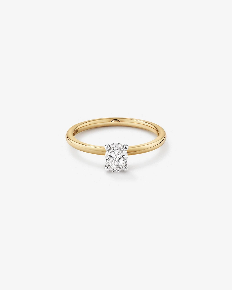 Solitaire Engagement Ring with 0.50 Carat TW of Diamonds in 18kt White Gold