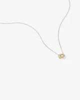 45cm (18”) Double Circle Necklace in 10kt Yellow Gold