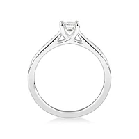 Solitaire Engagement Ring With 1/2 Carat TW of Diamonds In 14kt White Gold