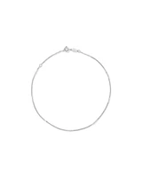 Chaîne De Cheville Alternée Avec Barres 26 Cm (10,2") Largeur 0,6 Mm En Argent Sterling