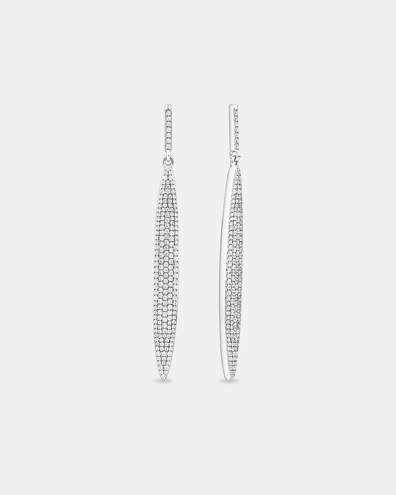 Earrings with Cubic Zirconia in Sterling Silver