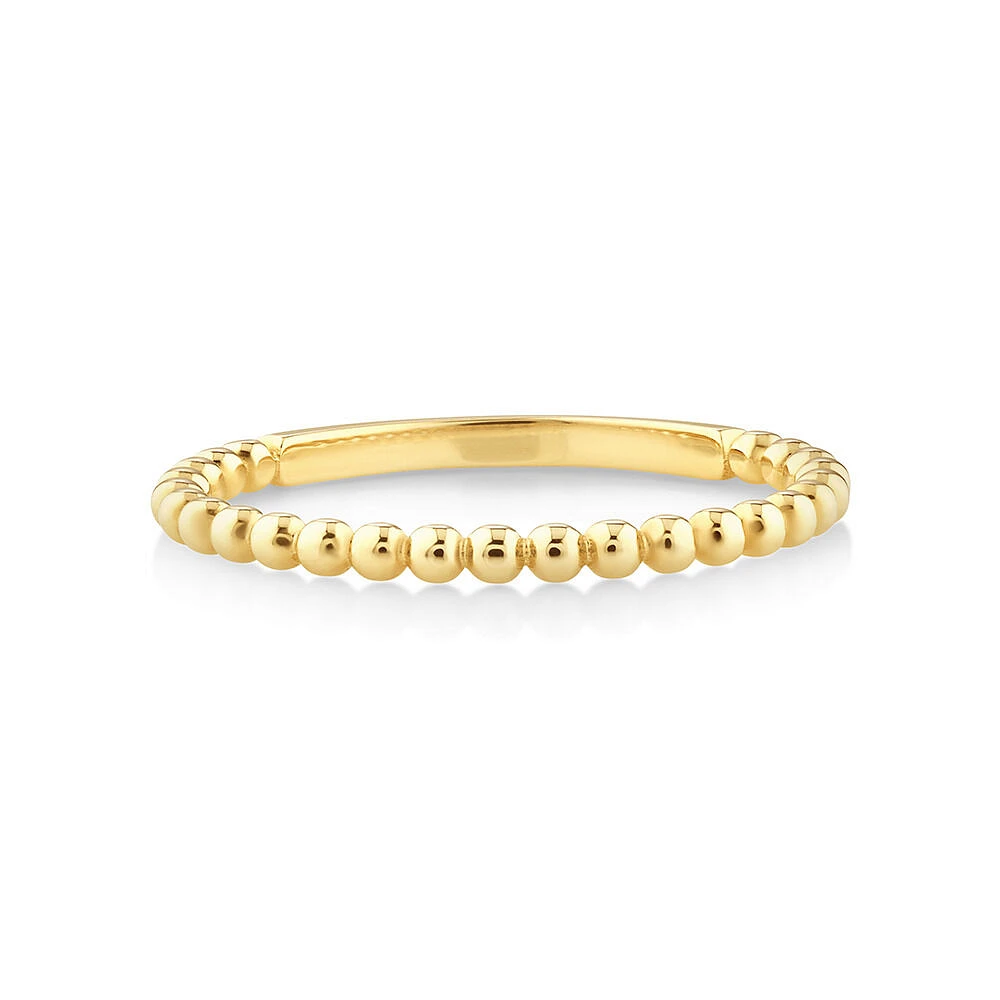 Bead Stacker Ring 10kt Yellow Gold