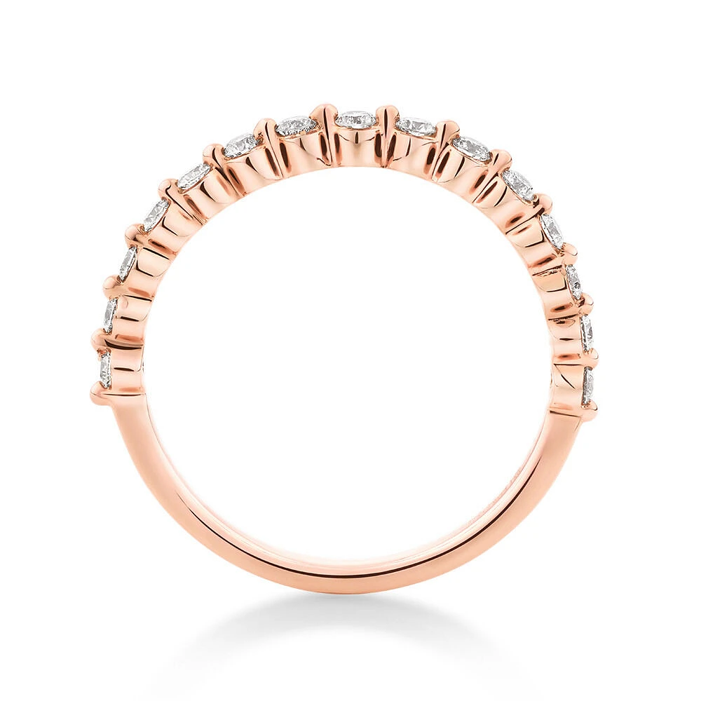 Evermore Wedding Band with 0.34 Carat TW of Diamonds in 10kt Rose Gold