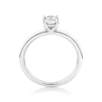 Solitaire Engagement Ring with Carat TW of Laboratory-Grown Diamond in 14kt White Gold