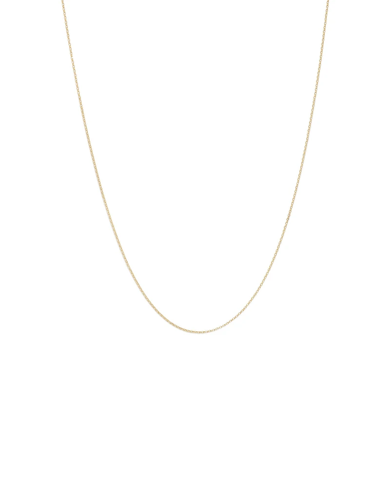 45cm (18") 1mm-1.5mm Width Solid Belcher Chain in 10kt Rose Gold