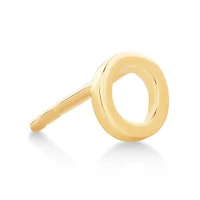 G Initial Single Stud Earring in 10kt Yellow Gold