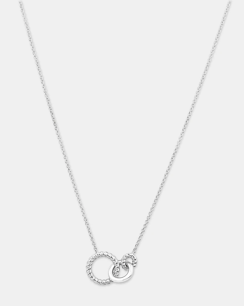 45cm (18") Triple Pendant Necklace in Sterling Silver