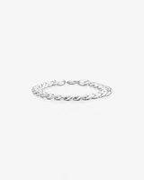 23cm (9.5") 10.9mm Width Men's Curb Bracelet in Sterling Silver