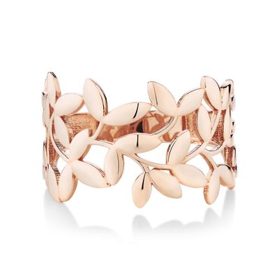 rose gold olive leaf ring