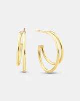 Half Hoop Earrings In 10kt Yellow Gold