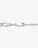 22cm 6.5mm-7mm Width Paperclip Bracelet in Sterling Silver