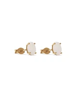 Stud Earrings with Opal in 10kt Yellow Gold