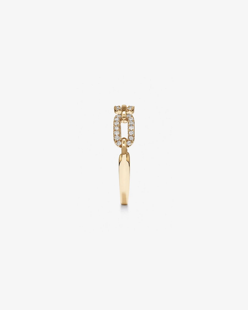 0.20 Carat TW Diamond Paperclip Ring in 10kt Yellow Gold