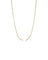 60cm (24") Paperclip 7 and 1 Alternating Open Pendant Chain in 10kt Yellow Gold