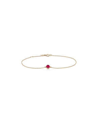 Bracelet with Ruby in 10kt Yellow Gold