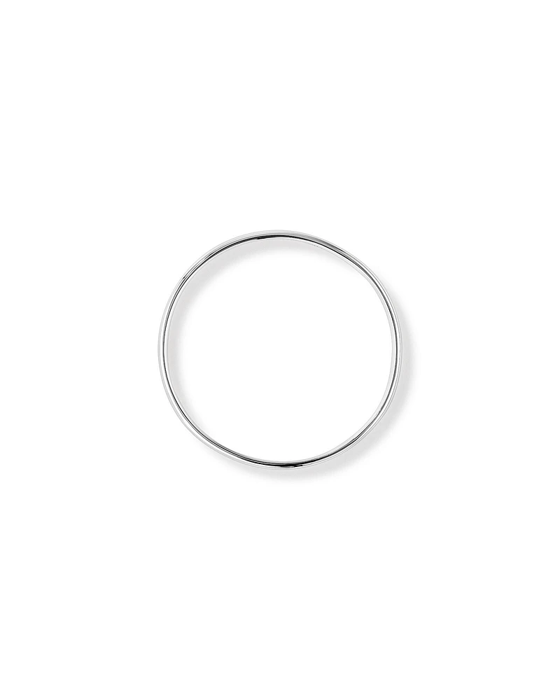 3.7mm Width Solid Round Baby Bangle in Sterling Silver