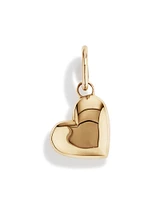 Puff Love Heart Pendant in 10kt Yellow Gold