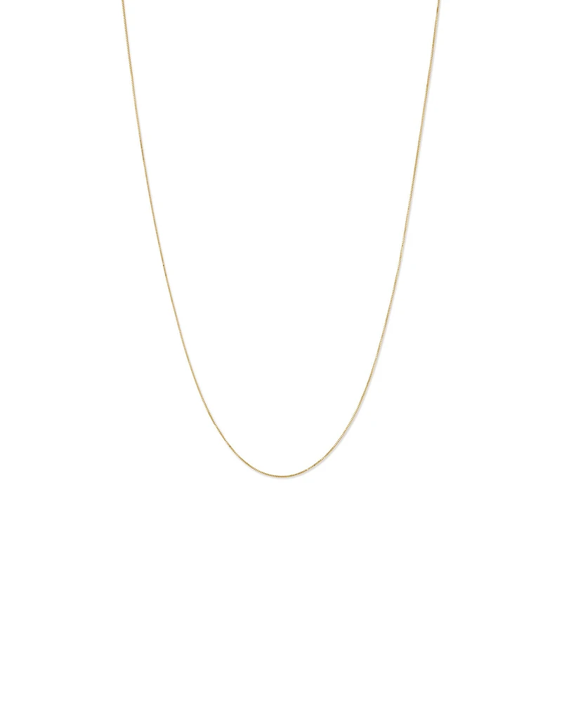 50cm (20") 0.66mm Width Box Chain in 10kt Yellow Gold