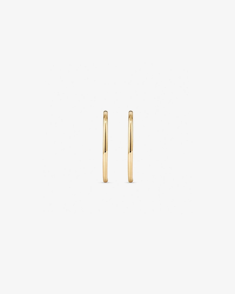 14mm Sleeper Earrings in 10kt Yellow Gold