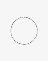 Collier chaîne gourmette épi 55 cm (21,6") largeur 4,1 mm en argent sterling oxydé