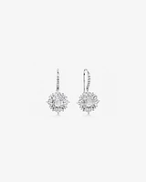 Fancy Drop Earrings with 1.49 Carat TW of Diamonds in 10kt White Gold