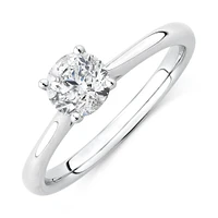 Evermore Certified Solitaire Engagement Ring with 1 Carat TW Diamond in 14kt Yellow/White Gold