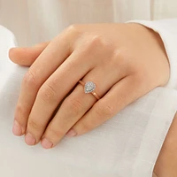 Promise Ring with 0.15 Carat TW of Diamonds in 10kt Rose Gold