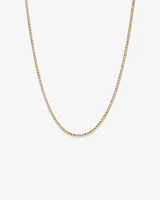 55cm (22") 3mm-3.5mm Width Hollow Curb Chain in 10kt Yellow Gold