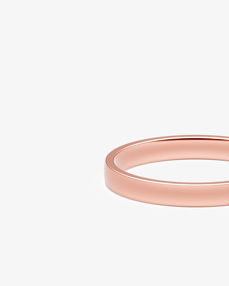 Half Round Wedding Band 10kt Yellow Gold