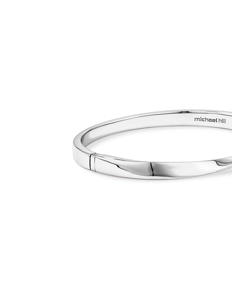 61mm Sculpture Ribbon Bracelet in Sterling Silver