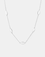 Marquise Station Necklace in Sterling Silver