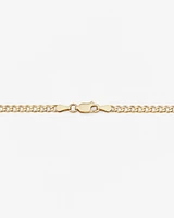 60cm (24") 3mm-3.5mm Width Curb Chain in 10kt Yellow Gold