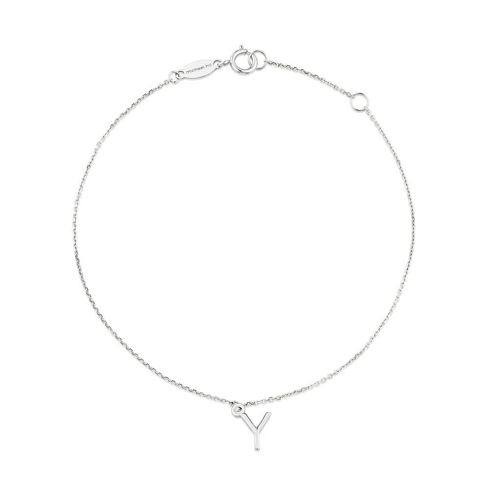 Bracelet à initiale « D » en argent