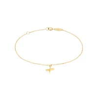 19cm (7.5") C Initial Bracelet in 10kt Yellow Gold